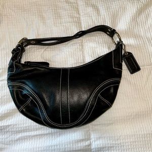 Coach vintage black leather purse soho hobo shoulder bag